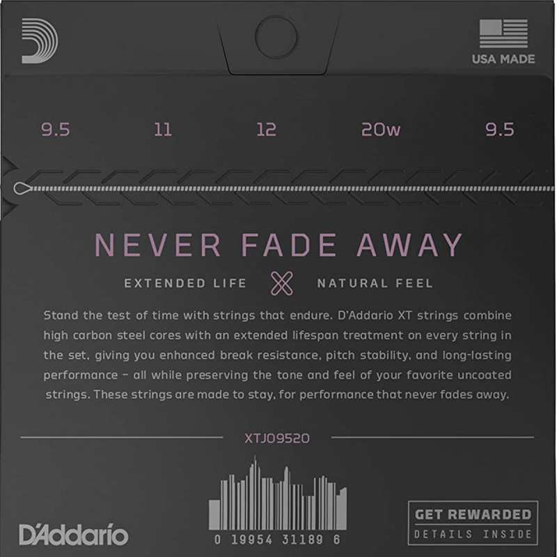 D'Addario XTJ09520 Banjo Strings (Custom Light Tension, Extended Life) - Image 2