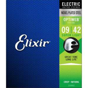 3 Sets of Elixir Optiweb Electric Guitar Strings 19002 9-42