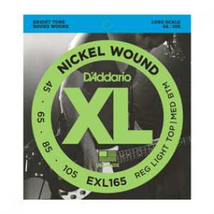 2 Sets of D'Addario EXL165 Long Scale Bass Strings 45-105