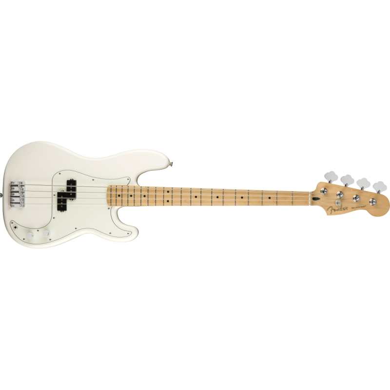 Fender Player Precision Bass, Polar White, Maple Fingerboard - Image 3