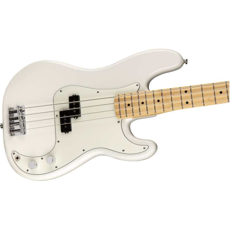 Fender Player Precision Bass, Polar White, Maple Fingerboard - Image 4
