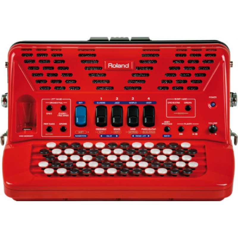 Roland FR1XB Digital Button V-Accordion in Red - Image 2