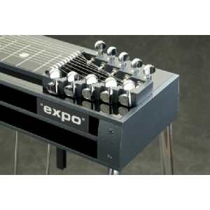 Black GFI S10E Expo Model Pedal Steel Guitar with Hardcase [10-string Single Neck with 3 Pedals & 4 Knee Levers - Made in USA]