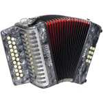 Scarlatti Rosso B/C 2-Row Chromatic Melodeon inc Czech Reeds & Bag GR42006