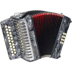 Scarlatti Rosso B/C 2-Row Chromatic Melodeon inc Czech Reeds & Bag GR42006