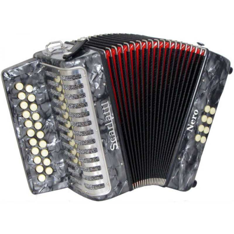 Scarlatti Rosso B/C 2-Row Chromatic Melodeon inc Czech Reeds & Bag GR42006