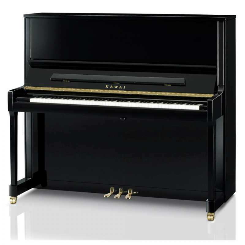 Kawai K600 Upright Piano in Ebony Polished Black (134cm) Made in Japan