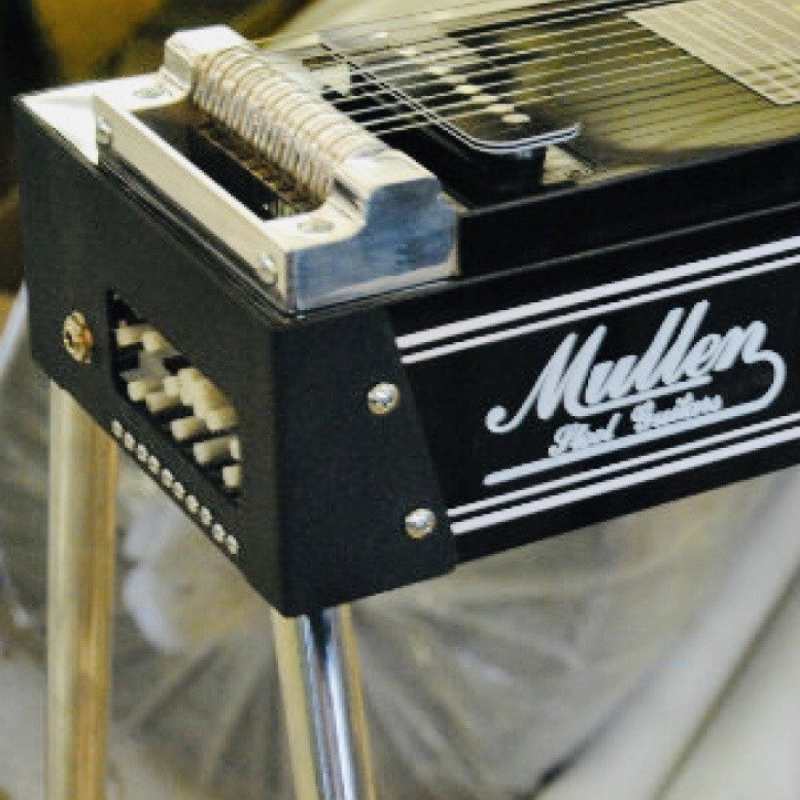 Mullen S10 Discovery Pedal Steel Guitar in Black Finish with Hardcase (3 pedals, 4 knee levers and Bill Lawrence 705 Pick-up)