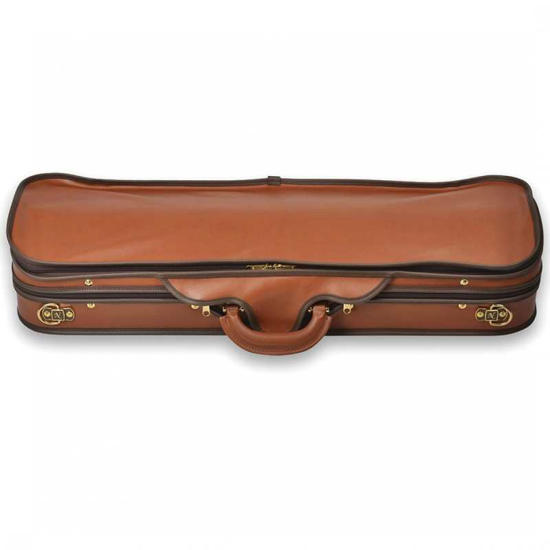Negri Diplomat Violin Case with Cognac Brown Leather & Blue Interier (VC425-4/4) - Image 5