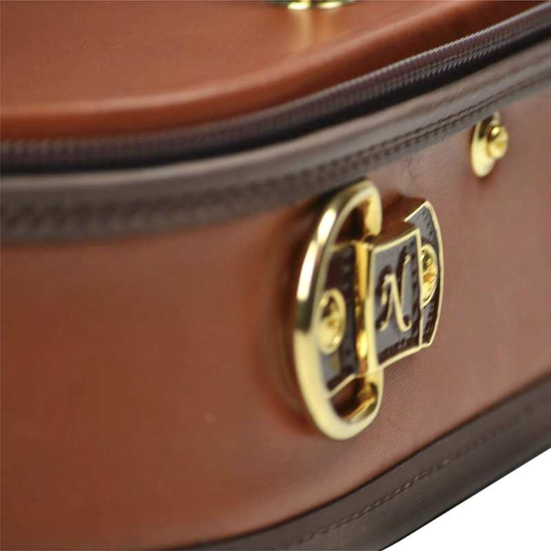 Negri Diplomat Violin Case with Cognac Brown Leather & Blue Interier (VC425-4/4) - Image 6