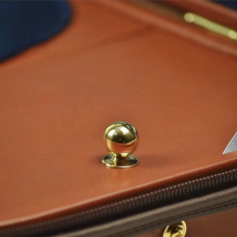 Negri Diplomat Violin Case with Cognac Brown Leather & Blue Interier (VC425-4/4) - Image 8