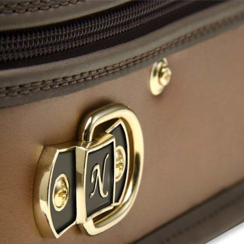 Negri Diplomat Violin Case with Cognac Brown Leather & Olive Interier (VC425-4/4) - Image 2