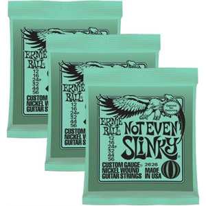 3 Sets of Ernie Ball 2626 Not Even Slinky Electric Guitar Strings 12-56