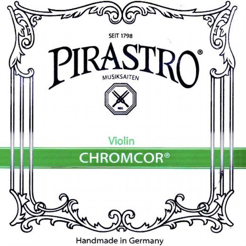 Set - 1/4 Size Pirastro Chromcor Medium Tension Violin Strings (319060 1/4 & 1/8)
