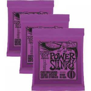 3 Sets of Ernie Ball 2220 Power Slinky Electric Guitar Strings 11-48