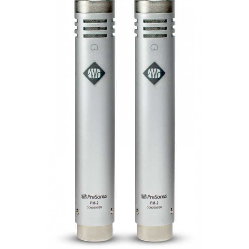 PreSonus PM-2 Stereo Pair of Small-Diaphragm Cardioid Condenser Microphones