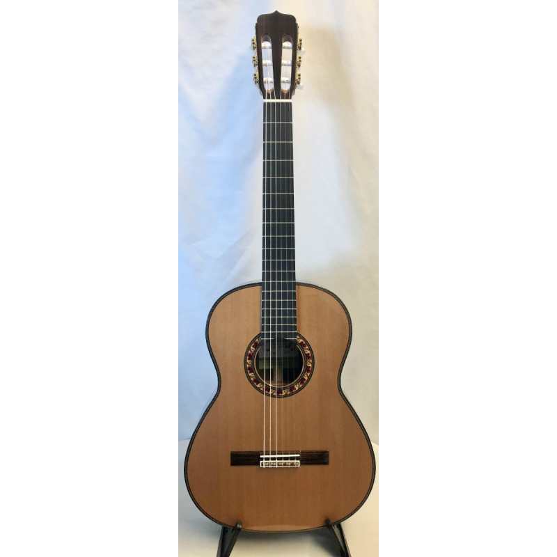 Ramirez 135th Anni Del Tiempo Classical Guitar with Hiscox Hard Case (Cedar Top) - Image 7