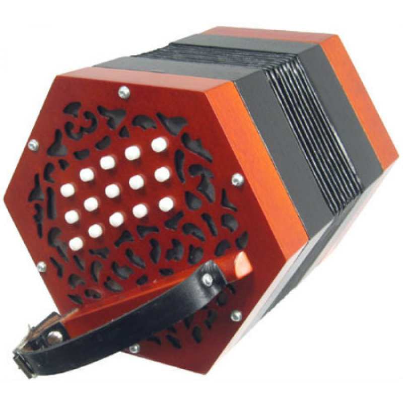 Scarlatti SC30 Anglo C/G Concertina With 30 Keys in Red With Case (GR47014)