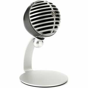 Shure MV5 Condenser Mic (iOS & USB) in Grey with Desktop Stand & Cables