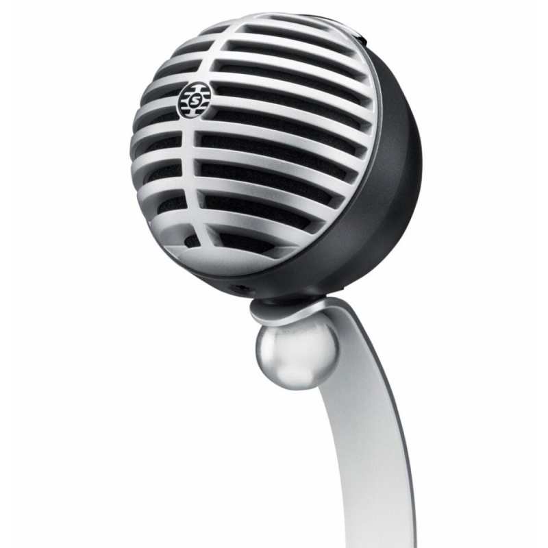 Shure MV5 Condenser Mic (iOS & USB) in Grey with Desktop Stand & Cables - Image 3
