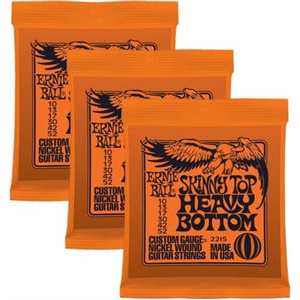 3 Sets of Ernie Ball 2215 Skinny Top Heavy Bottom Electric Guitar Strings 10-52
