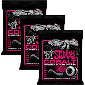 3 Sets of Ernie Ball 2723 Slinky Cobalt Electric Guitar Strings 9-42