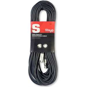 Stagg Male-Female XLR Lead 10M (33FT) Microphone Cable (SMC10 RD)