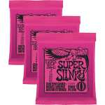 3 Sets of Ernie Ball 2223 Super Slinky Electric Guitar Strings 9-42