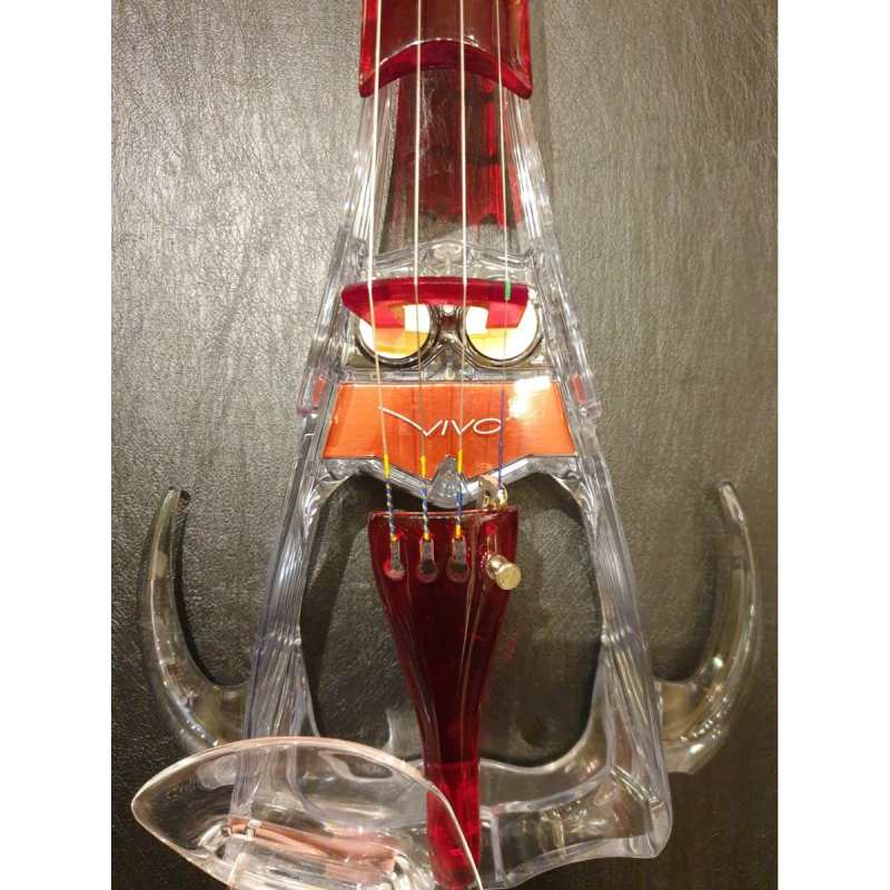 Ted Brewer Vivo 2 Red 4-String Electric Violin - Image 3