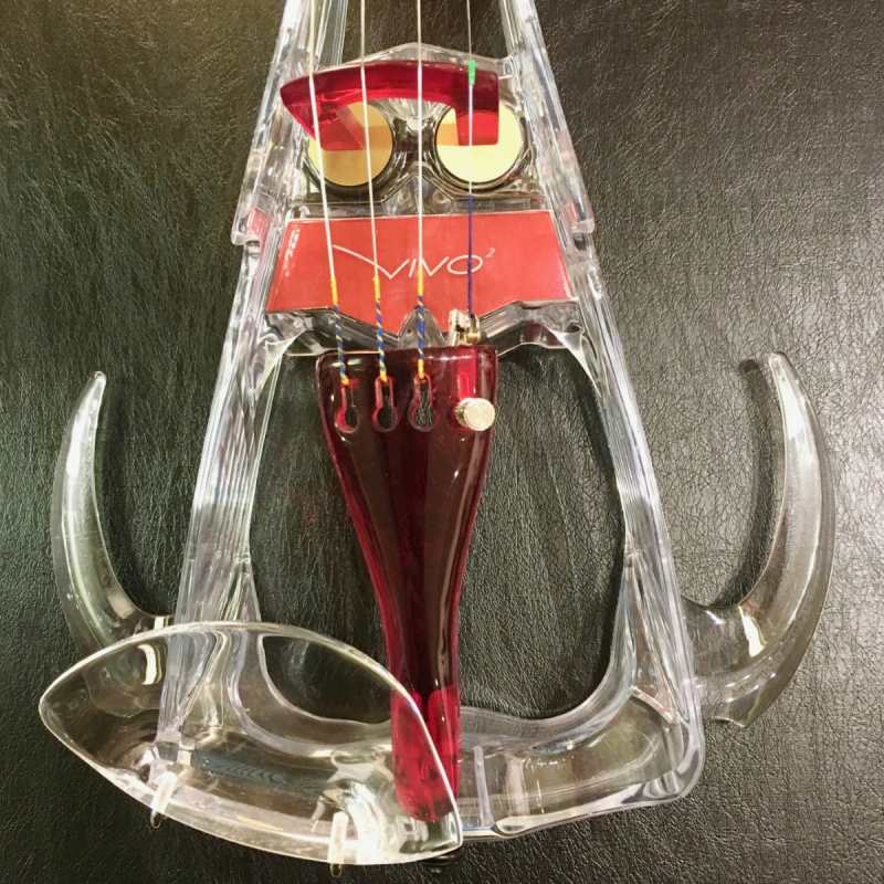 Ted Brewer Vivo 2 Red 4-String Electric Violin - Image 9