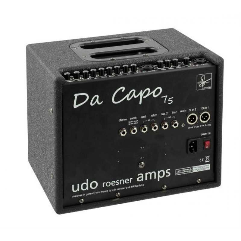 Udo Roesner Da Capo 75 Acoustic Amp with Gigbag (75W, 2-channels, 8-inch twin-cone type speakers) - Image 5
