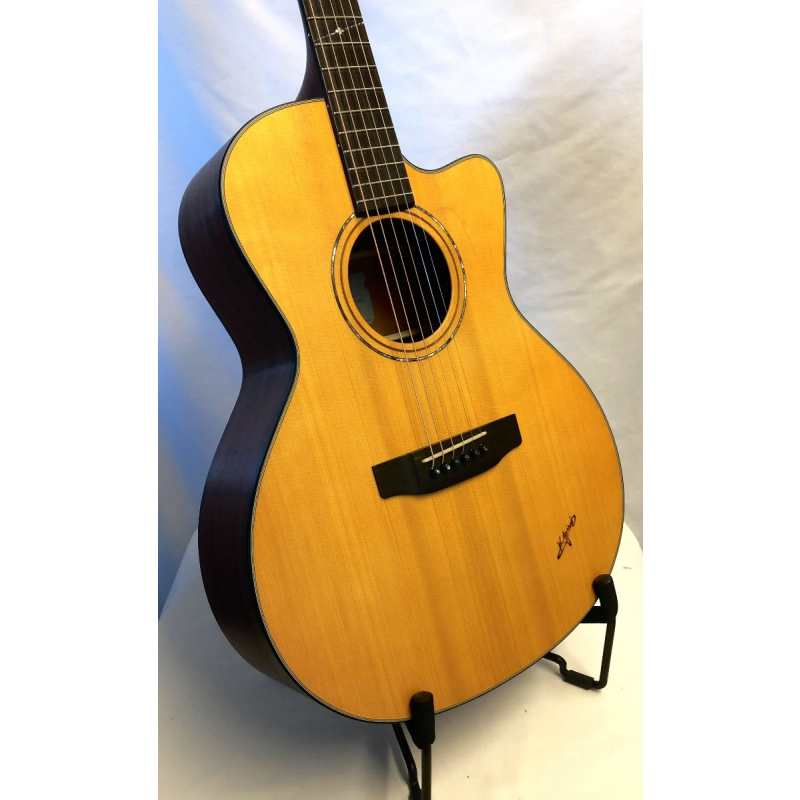 K. Yairi BM65CE Handmade Japanese Electro Acoustic Guitar in Natural - Image 3