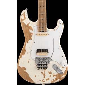 Charvel Henrik Danhage Ltd Ed Signature Pro-Mod So-Cal Style 1 HS FR M in White Relic with Hardshell Gig Bag (2966035855)