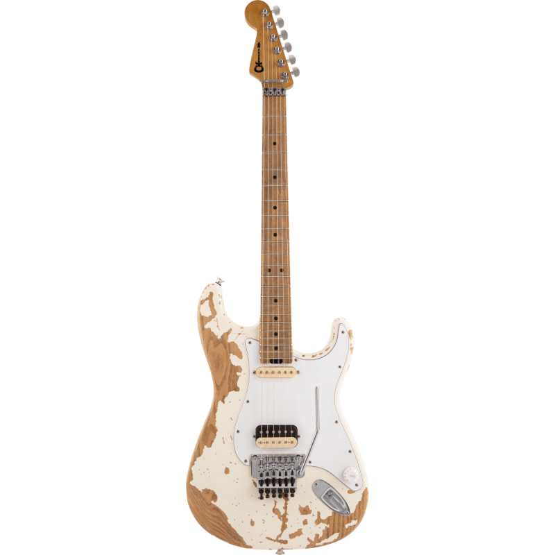 Charvel Henrik Danhage Ltd Ed Signature Pro-Mod So-Cal Style 1 HS FR M in White Relic with Hardshell Gig Bag (2966035855) - Image 6