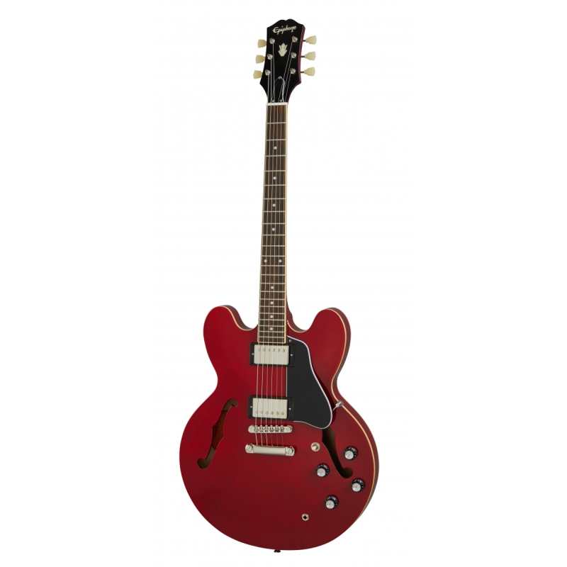 Epiphone Inspired By Gibson ES335 Double-cut Semi-hollow Body Electric Guitar in Cherry Finish - Image 4