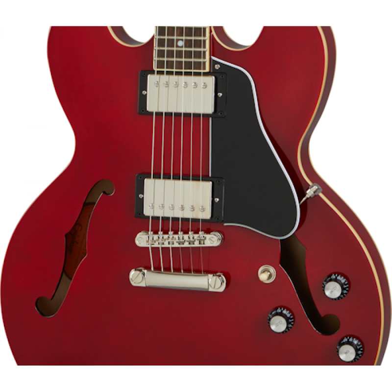 Epiphone Inspired By Gibson ES335 Double-cut Semi-hollow Body Electric Guitar in Cherry Finish - Image 2