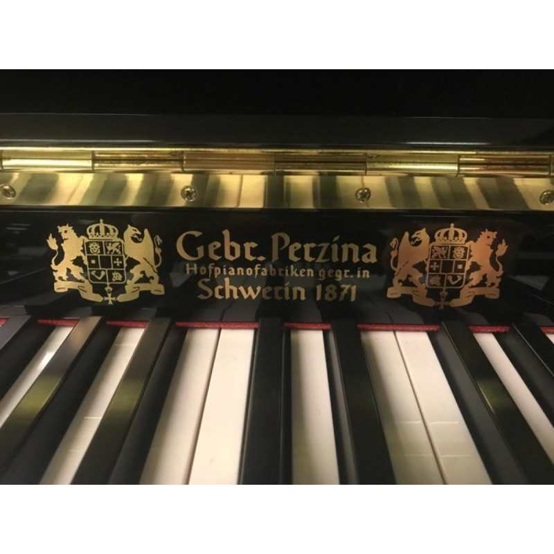 Gebr. Perzina GP112 Upright Piano in Black Polish, Secondhand - Image 2