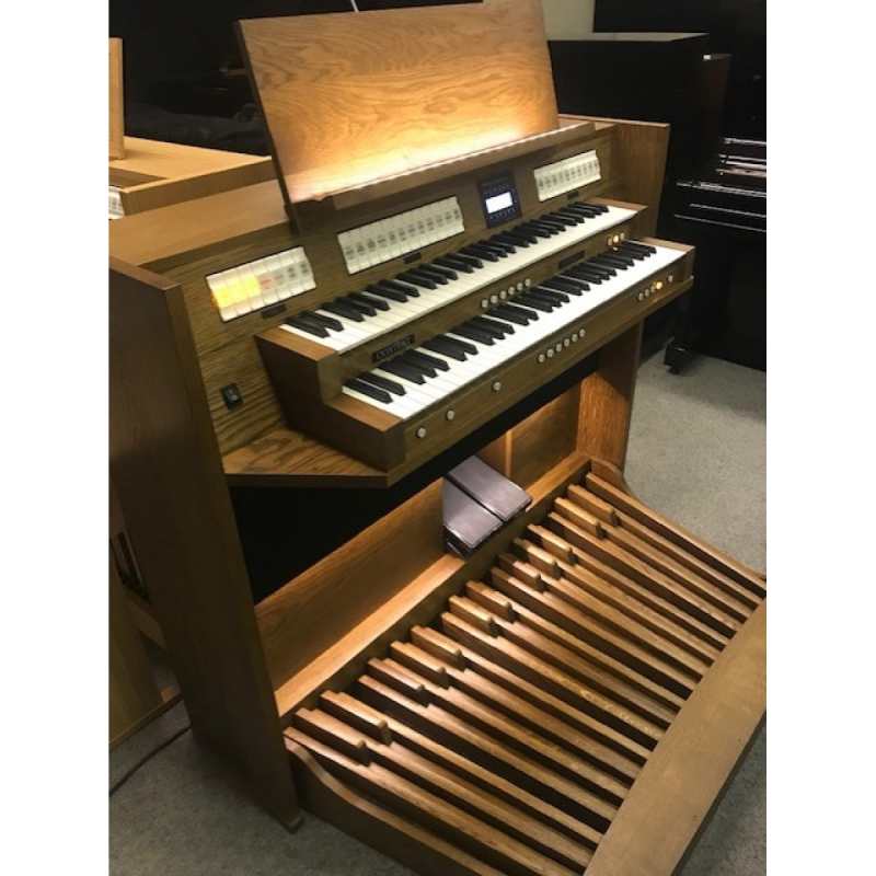 Content Clavis 224 Digital Classical Organ in Solid Dark Oak with 30-note Radiating Concave Pedalboard and Bench [UK Specification Model] - Image 3