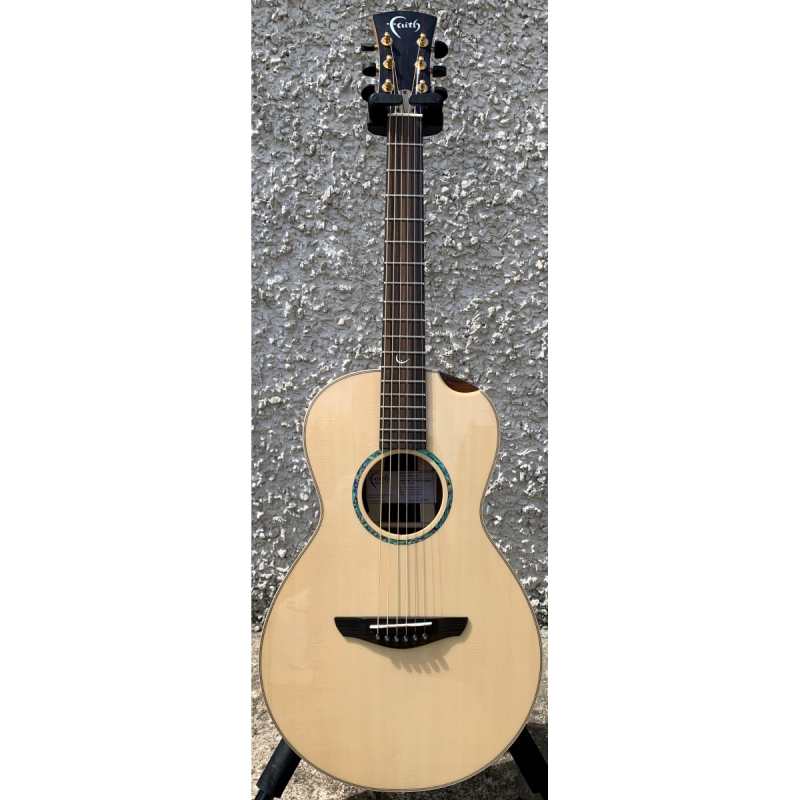 Faith FMEHG3 Hi-Gloss Mercury E Scoop Electro Acoustic Parlour Guitar (43mm Nut) inc Hardcase - Image 2