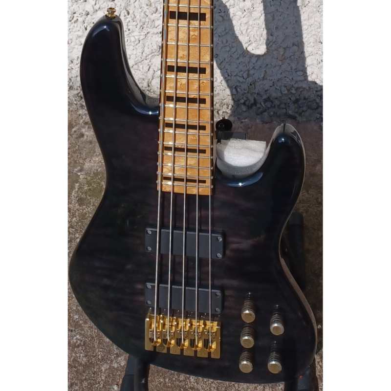 Overwater Contemporary J Series 5-String Bass, Trans Black, Secondhand - Image 2