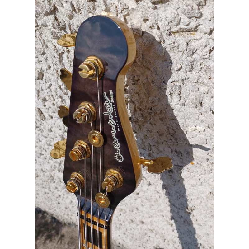 Overwater Contemporary J Series 5-String Bass, Trans Black, Secondhand - Image 4