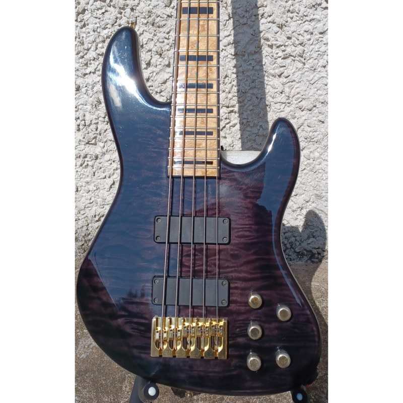 Overwater Contemporary J Series 5-String Bass, Trans Black, Secondhand - Image 5