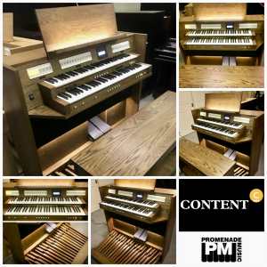 Content Clavis 224 Digital Classical Organ in Solid Dark Oak with 30-note Radiating Concave Pedalboard and Bench [UK Specification Model]