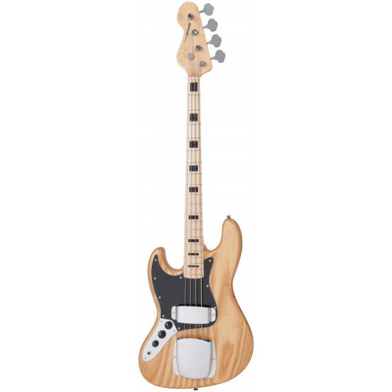 Vintage LVJ74 Reissued 70's 4-String Jazz Bass in Natural, Left-handed - Image 3