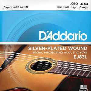 D’Addario EJ83L Gypsy Jazz Guitar Strings (Ball End, Light Tension)