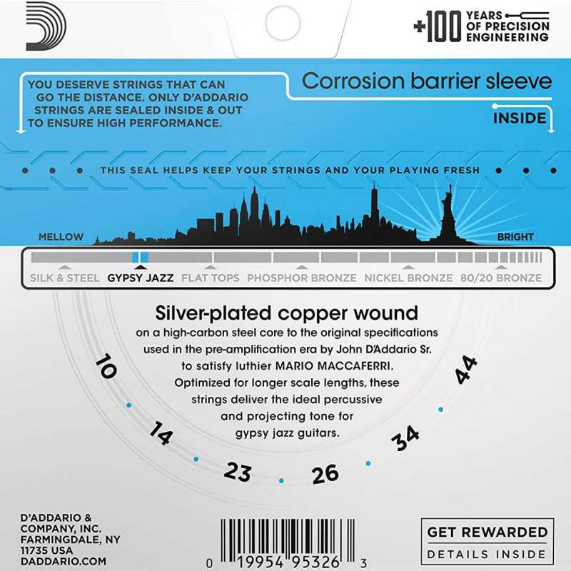 D’Addario EJ83L Gypsy Jazz Guitar Strings (Ball End, Light Tension) - Image 2