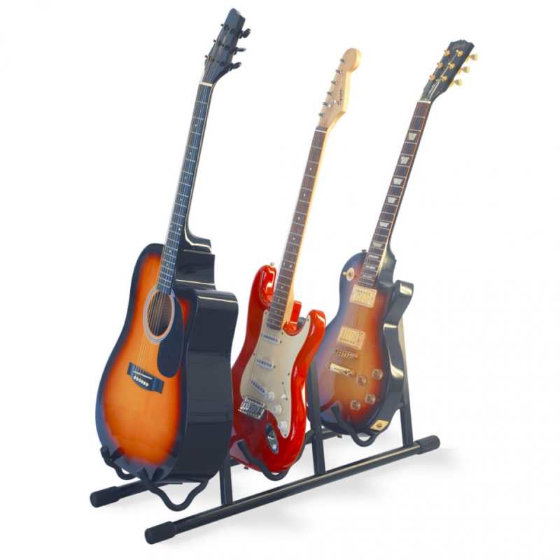 Arena Guitar Stand For 3 Guitars Electrics Or Acoustics (GS-Multi-3Way) - Image 2