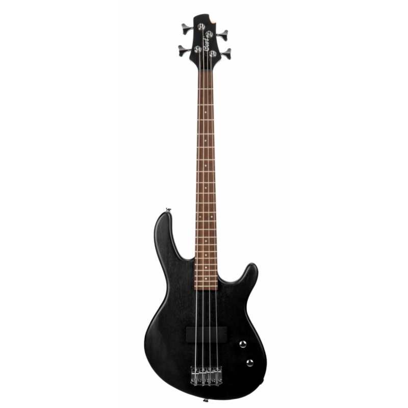 Cort Action Junior 4-String Short-scale Bass Guitar in Open Pore Black - Image 2