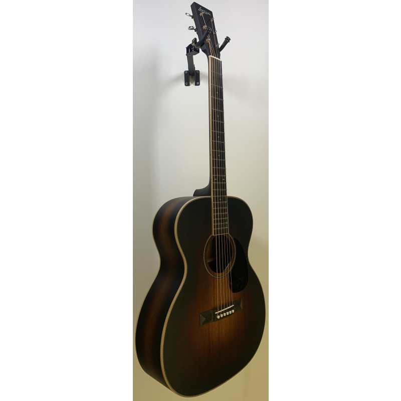 Larrivee OM40 Mahogany Acoustic Guitar with Pyramid Bridge in Vintage Burst with Hard Case - Image 2