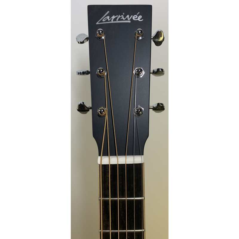 Larrivee OM40 Mahogany Acoustic Guitar with Pyramid Bridge in Vintage Burst with Hard Case - Image 6